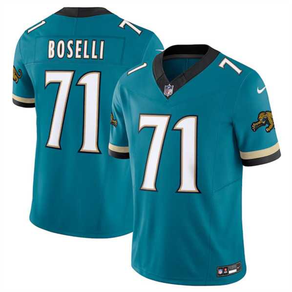 Men & Women & Youth Jacksonville Jaguars #71 Tony Boselli Teal 2024 F.U.S.E. Prowler Throwback Vapor Limited Football Stitched Jersey,We sell and wholesale Men & Women & Youth Jacksonville Jaguars #71 Tony Boselli Teal 2024 F.U.S.E. Prowler Throwback Vapor Limited Football Stitched Jersey on line form chian!